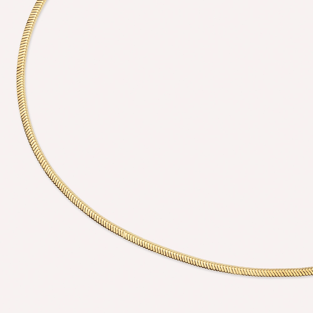 2.15 MM Herringbone Chain Necklace - 3