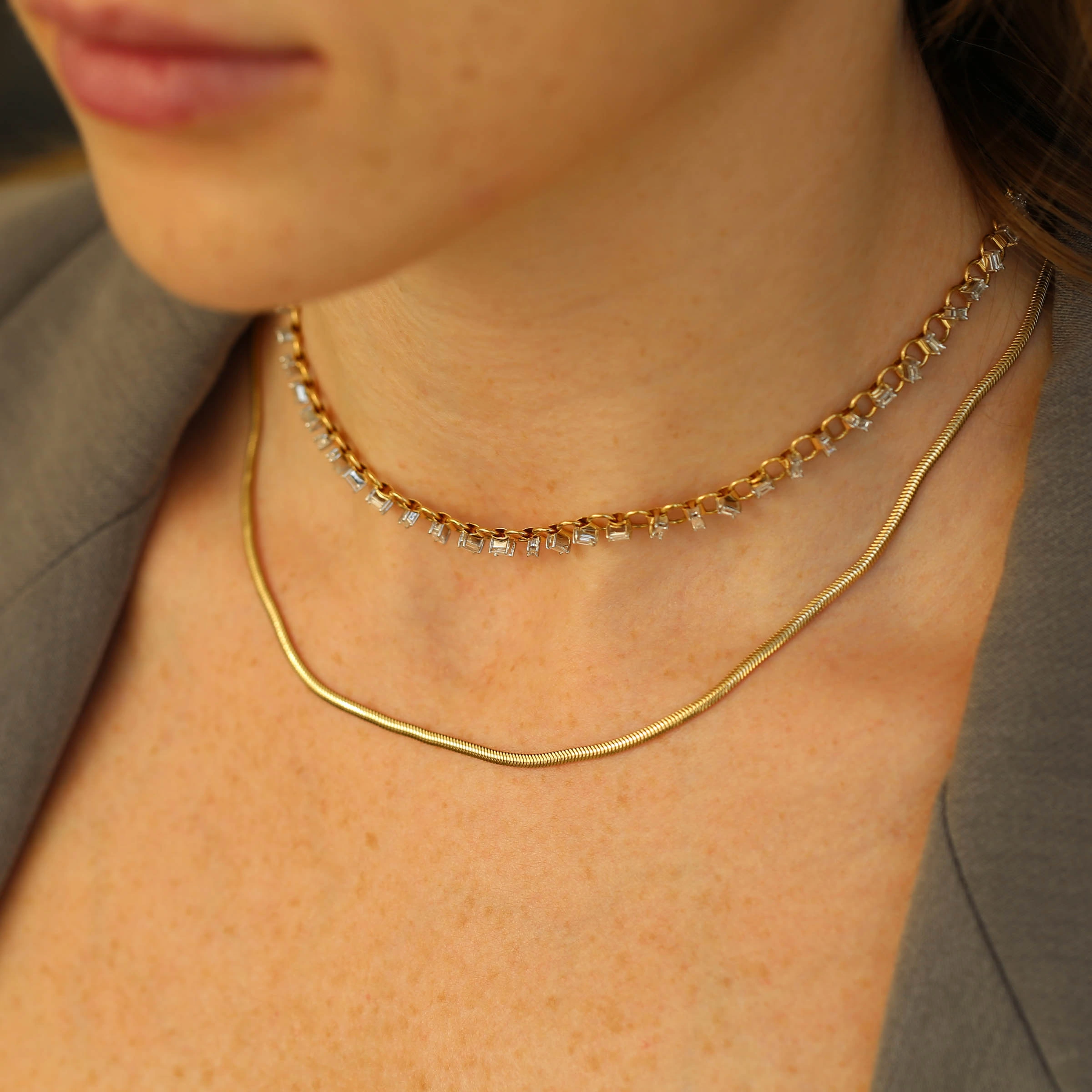 2.15 MM Herringbone Chain Necklace - 2
