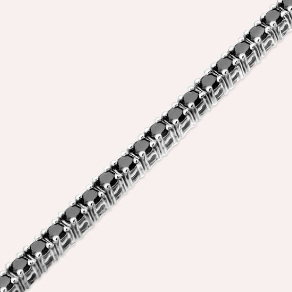 2.16 CT Black Diamond Tennis Bracelet - 4
