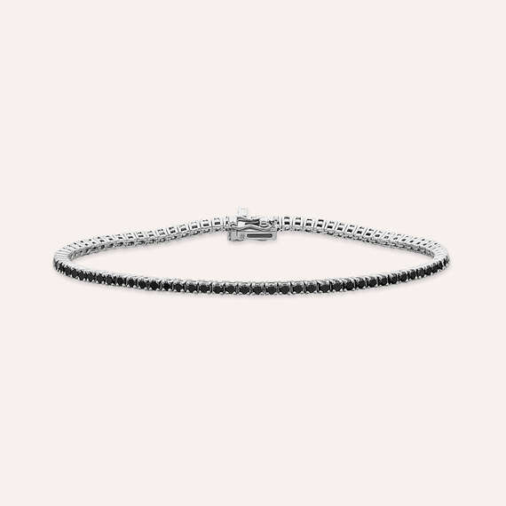 2.16 CT Black Diamond Tennis Bracelet - 1