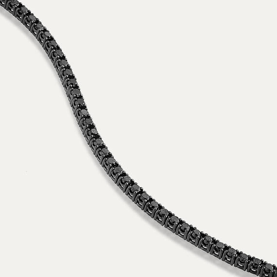 2.20 CT Black Diamond Tennis Bracelet - 1