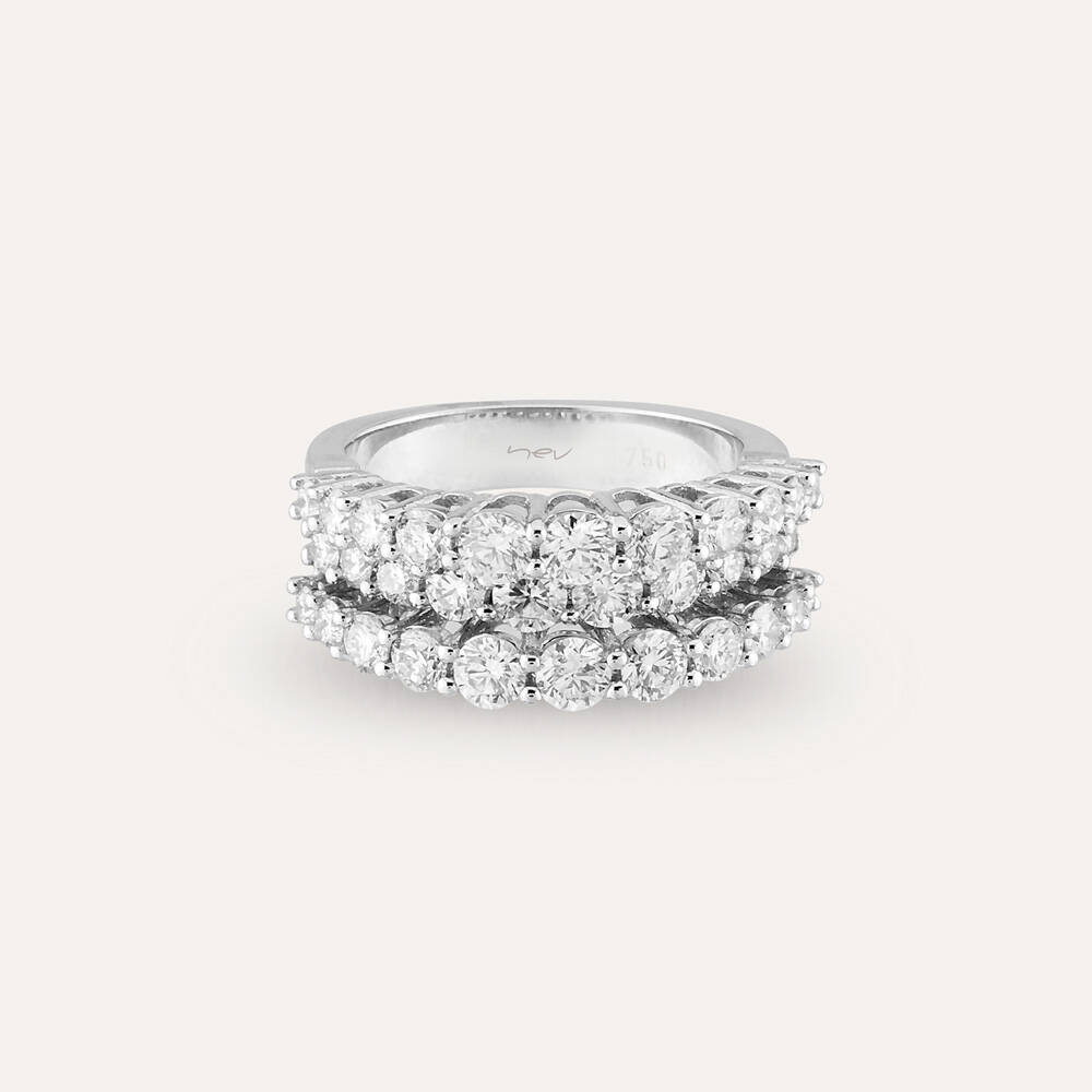  2.39 CT Sequenced Diamond Half Eternity Ring