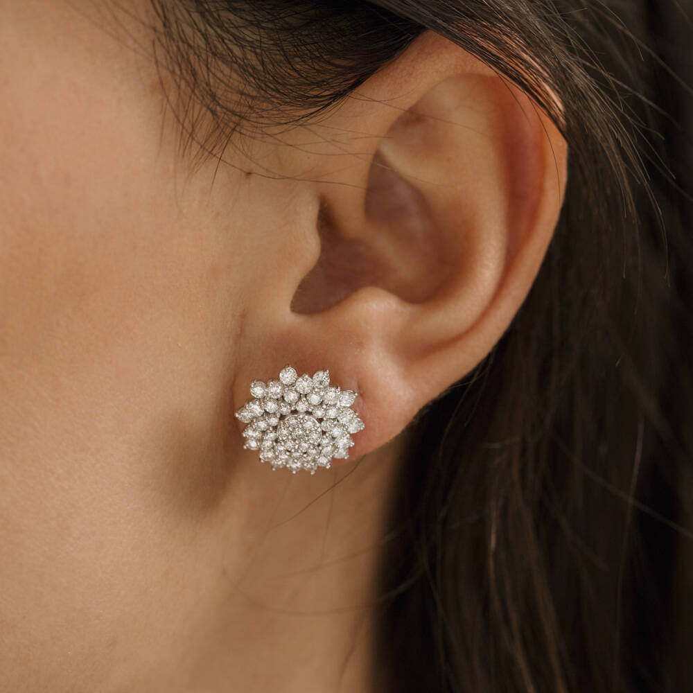 2.46 CT Diamond White Gold Earring
