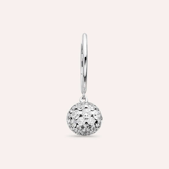2.74 CT Diamond White Gold Sphere Single Earring - 1