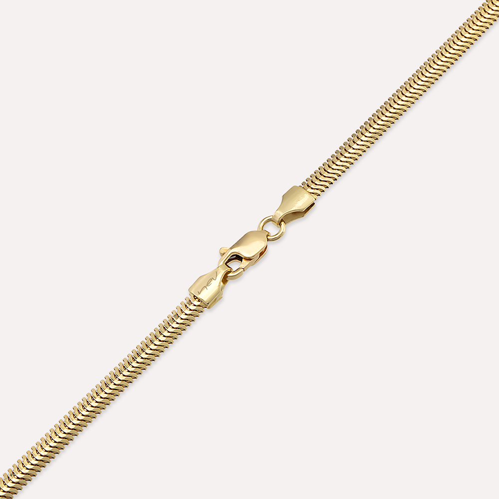 3 MM Herringbone Chain Necklace - 3