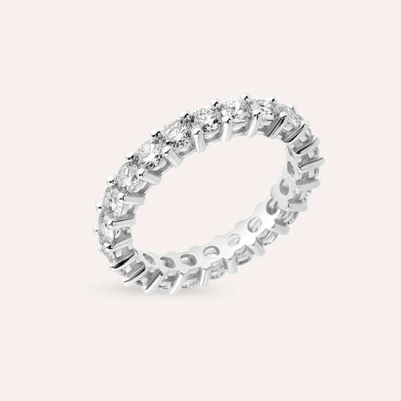 3.19 CT Diamond White Gold Eternity Ring - 2