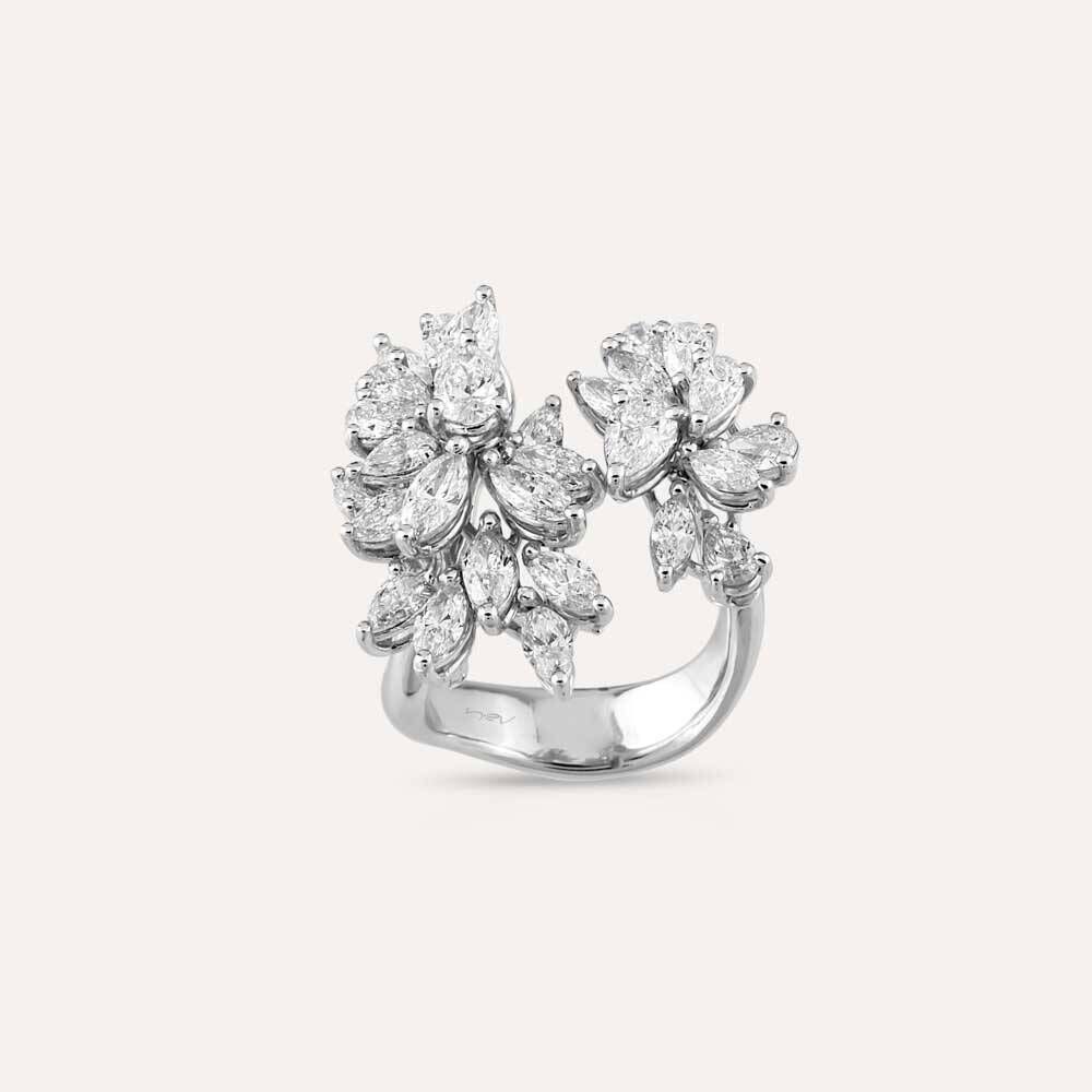Poeme 3.78 CT Pear Cut and Marquise Cut Diamond Ring