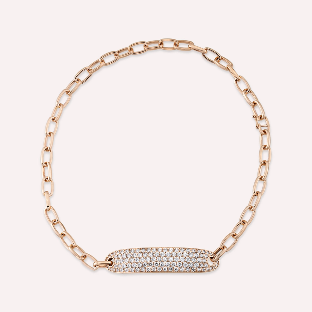 4.00 CT Diamond Rose Gold Bracelet/Chooker - 1