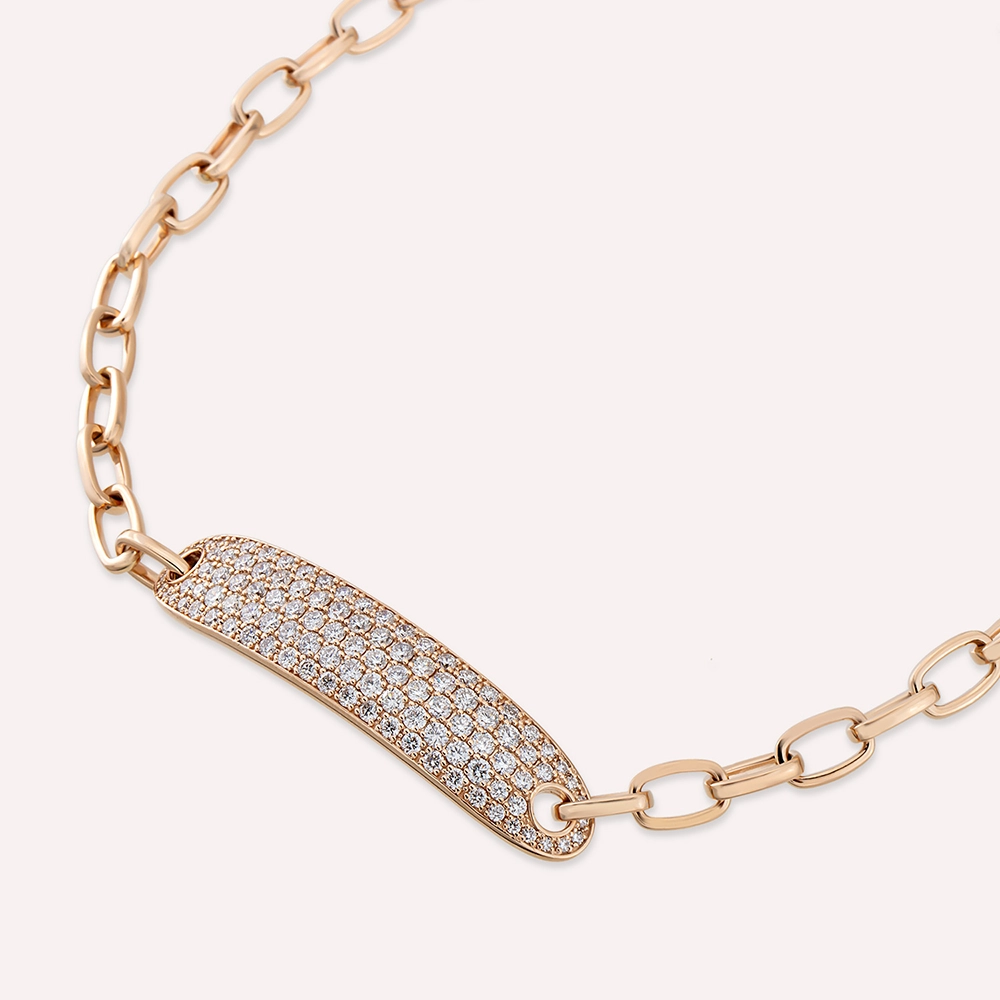 4.00 CT Diamond Rose Gold Bracelet/Chooker - 4