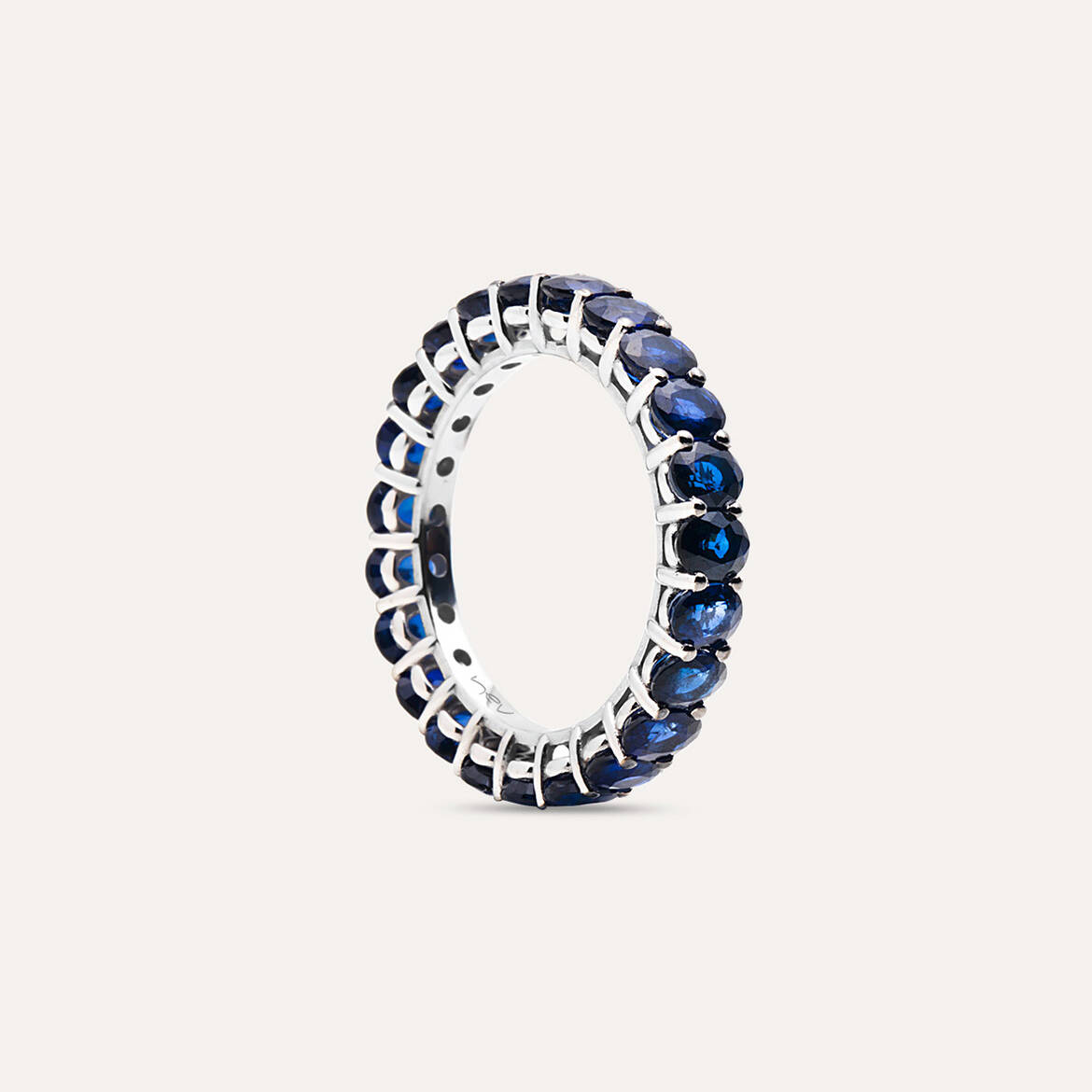 5.03 CT Oval Sapphire Eternity Ring