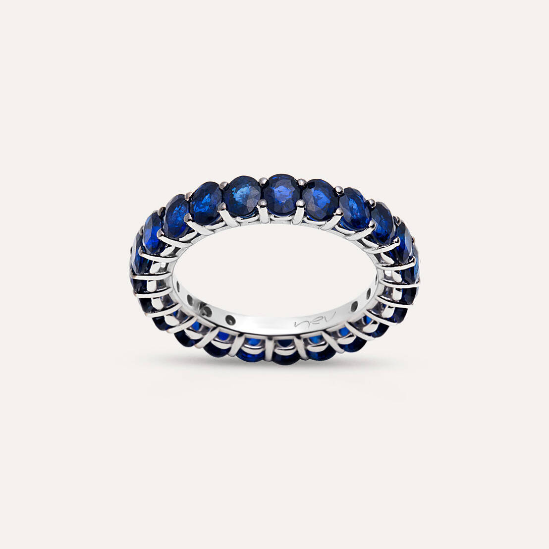 5.03 CT Oval Sapphire Eternity Ring