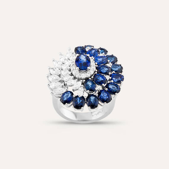 9.22 CT Sapphire and Diamond Ring - 4