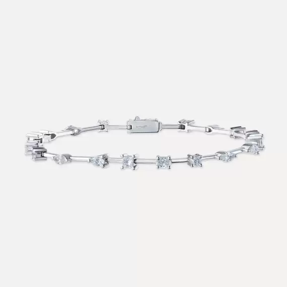 Adele 2.02 CT Diamond White Gold Bracelet - 1