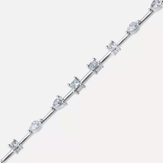 Adele 2.02 CT Diamond White Gold Bracelet - 3
