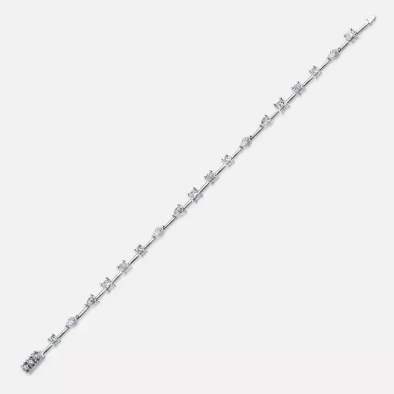 Adele 2.02 CT Diamond White Gold Bracelet - 4