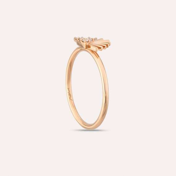 Adhafera 0.05 CT Diamond Rose Gold Ring - 7