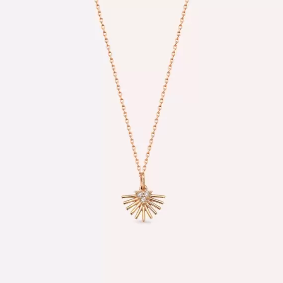 Adhafera Diamond Rose Gold Necklace - 1