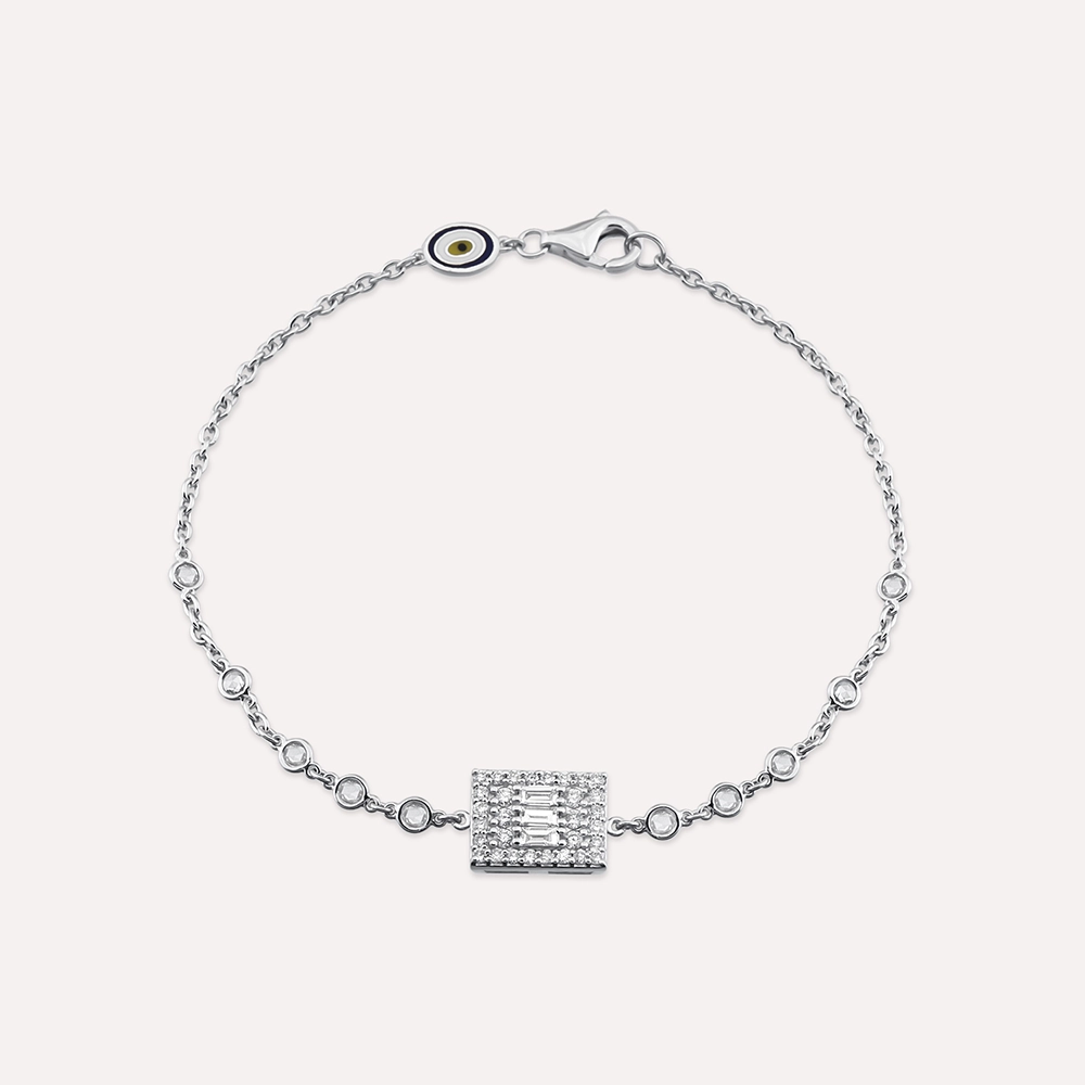 Allure 0.58 CT Baguette Cut Diamond and Rose Cut Diamond Bracelet - 1