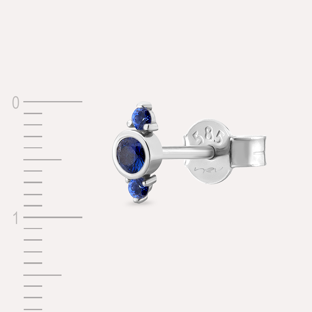 Alto 0.21 CT Sapphire White Gold Single Earring - 3