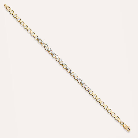 Anita 0.52 CT Baguette Cut Diamond Chain Bracelet - 5