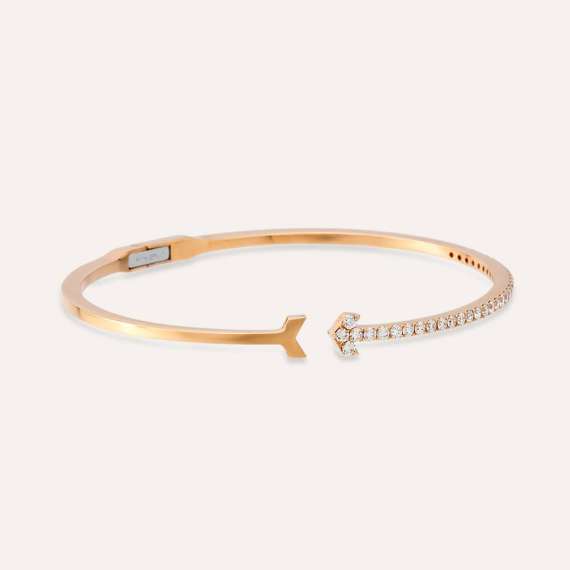 Arrow 1.20 CT Diamond Cuff Bangle - 1
