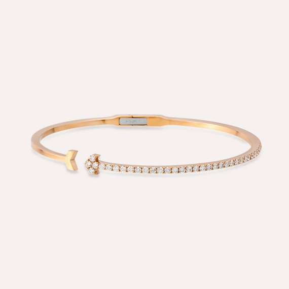 Arrow 1.20 CT Diamond Cuff Bangle - 4