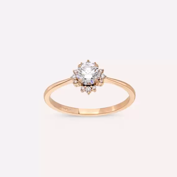 Arya 0.57 CT Diamond Rose Gold Ring - 2
