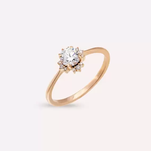 Arya 0.57 CT Diamond Rose Gold Ring - 3