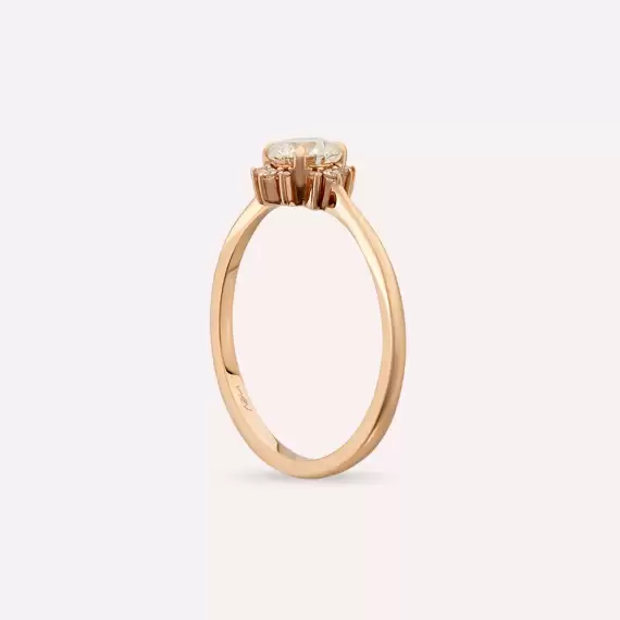 Arya 0.57 CT Diamond Rose Gold Ring - 6