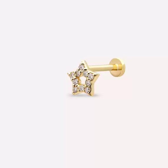 Asteria Diamond Yellow Gold Piercing - 1