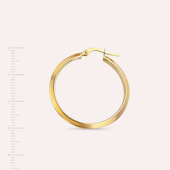 Balance Yellow Gold Hoop Earring - 3