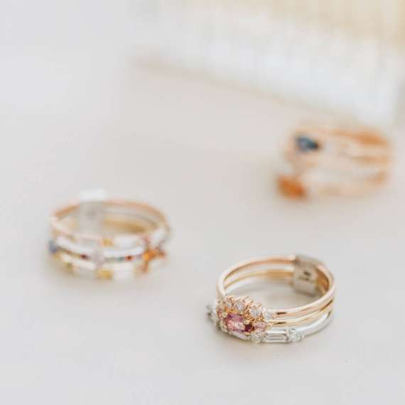 Batida 0.72 CT Diamond and Pink Sapphire Ring - 6