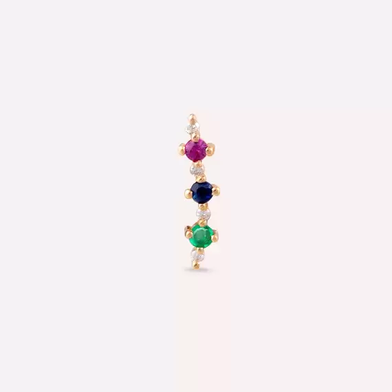 Beeline Colourful Rose Gold Single Earring - 5