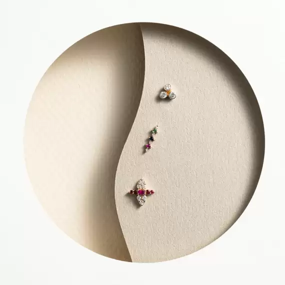 Beeline Colourful Rose Gold Single Earring - 3