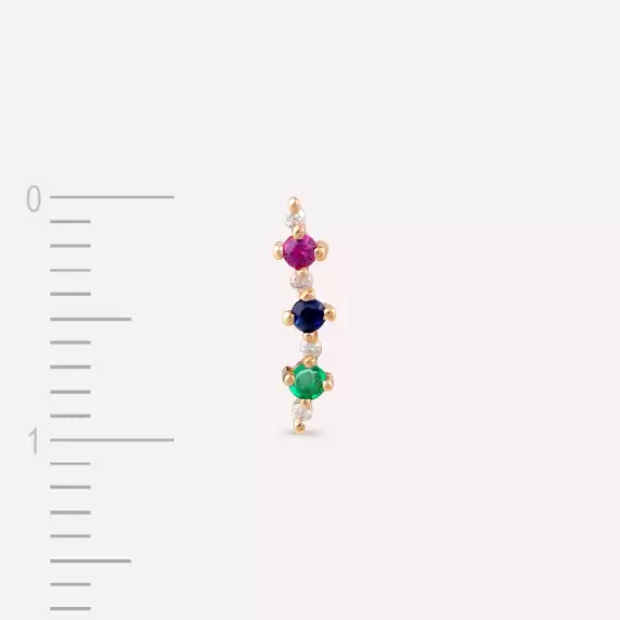 Beeline Colourful Rose Gold Single Earring - 4