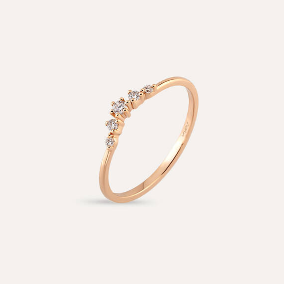 Beloved 0.11 CT Diamond Rose Gold Ring - 1