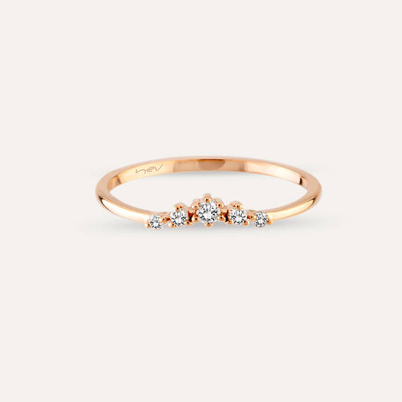 Beloved 0.11 CT Diamond Rose Gold Ring - 4