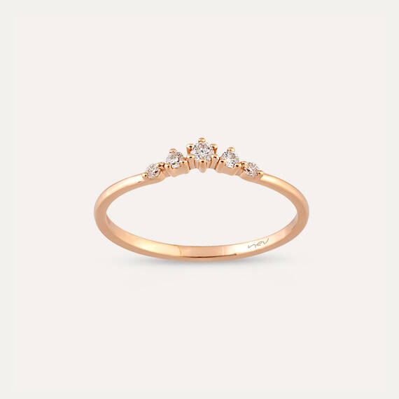 Beloved 0.11 CT Diamond Rose Gold Ring - 2