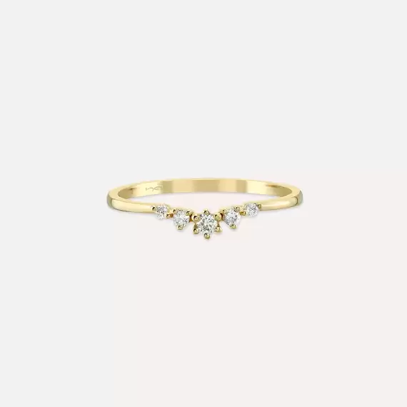 Beloved Diamond Yellow Gold Ring - 4