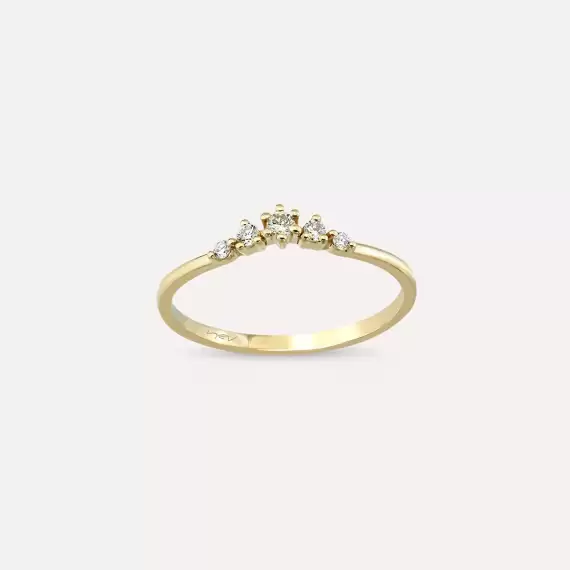 Beloved Diamond Yellow Gold Ring - 1