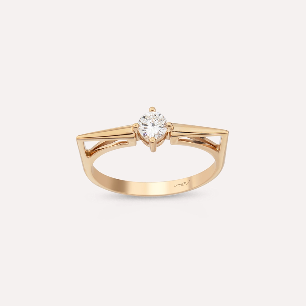 Bian 0.25 CT Diamond Rose Gold Ring - 2