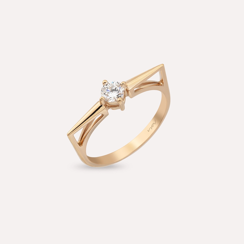 Bian 0.25 CT Diamond Rose Gold Ring - 5