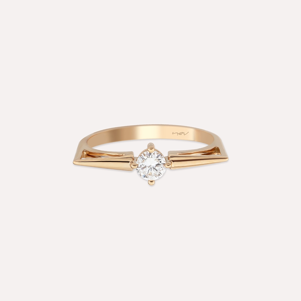 Bian 0.25 CT Diamond Rose Gold Ring - 7