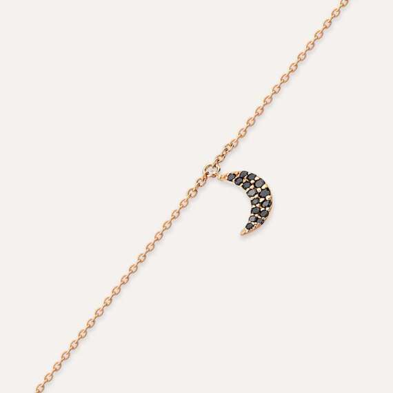 Black Moon 0.11 CT Black Diamond Rose Gold Anklet - 3