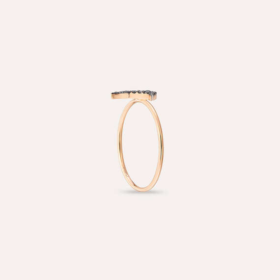 Black Moon 0.12 CT Black Diamond Rose Gold Ring - 5