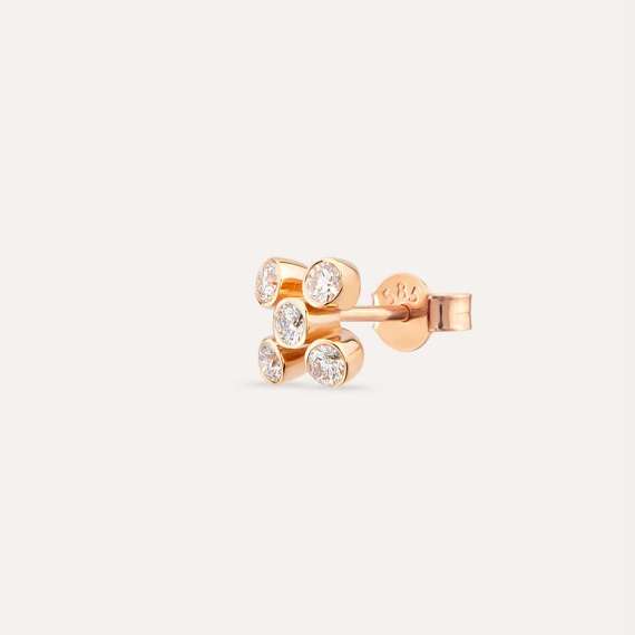 Bliss 0.17 CT Diamond Rose Gold Mini Single Earring - 1