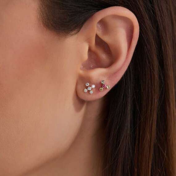 Bliss 0.17 CT Diamond Rose Gold Mini Single Earring - 2