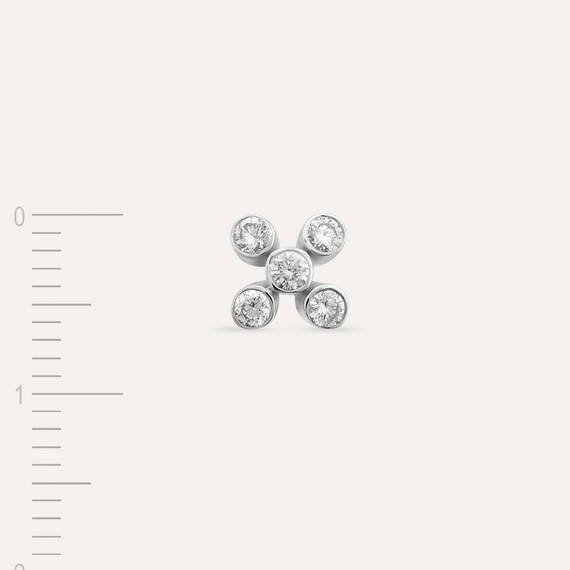 Bliss 0.17 CT Diamond White Gold Mini Single Earring - 3
