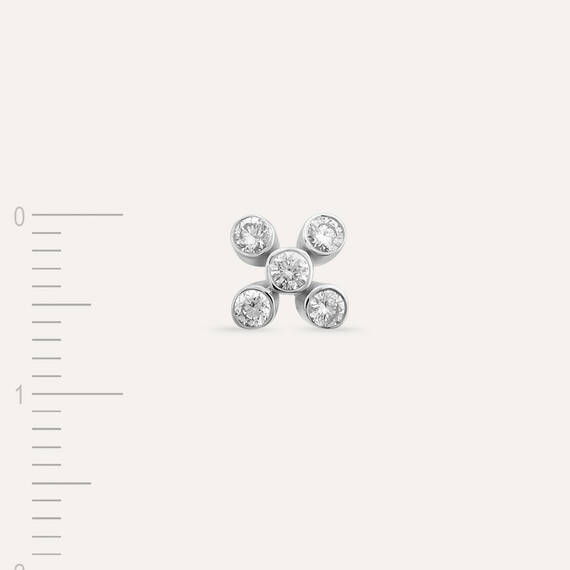 Bliss 0.17 CT Diamond White Gold Mini Single Earring - 4