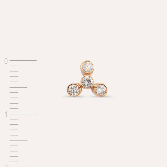 Bliss Four 0.13 CT Diamond Rose Gold Mini Single Earring - 3